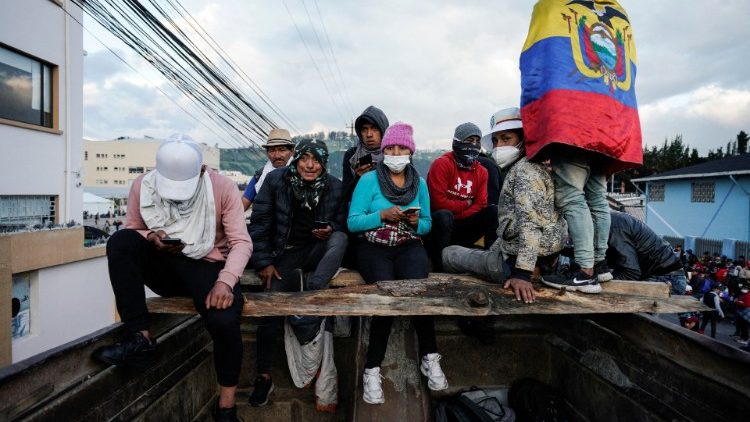 Proteste im Juni 2022 in Quito, der Hauptstadt Ecuadors