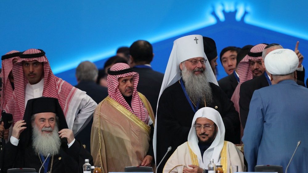 Otvorenie VII. kongresu svetových a tradičných náboženstiev (Nur-Sultan, Kazachstan, 14. sept. 2022)