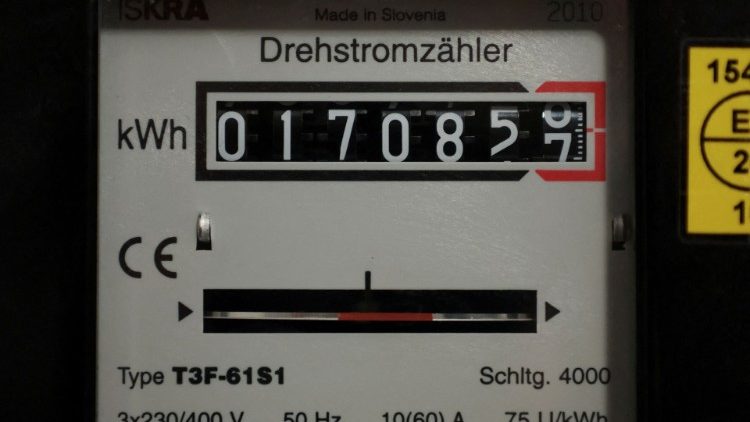 Contatore del gas in una casa tedesca