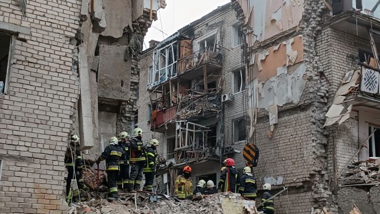 Budynek zniszczony w Mikołajowie