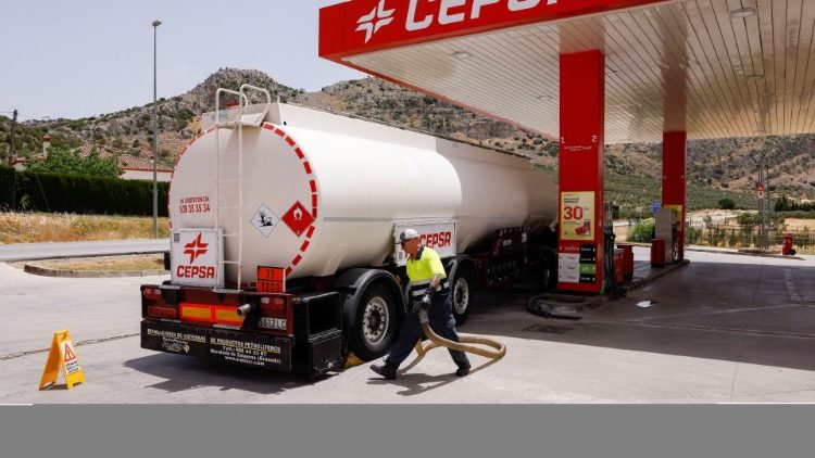 Station-service Cepsa, à Cuevas del Becerro en Andalousie (Espagne), le 13 juin 2022. 
