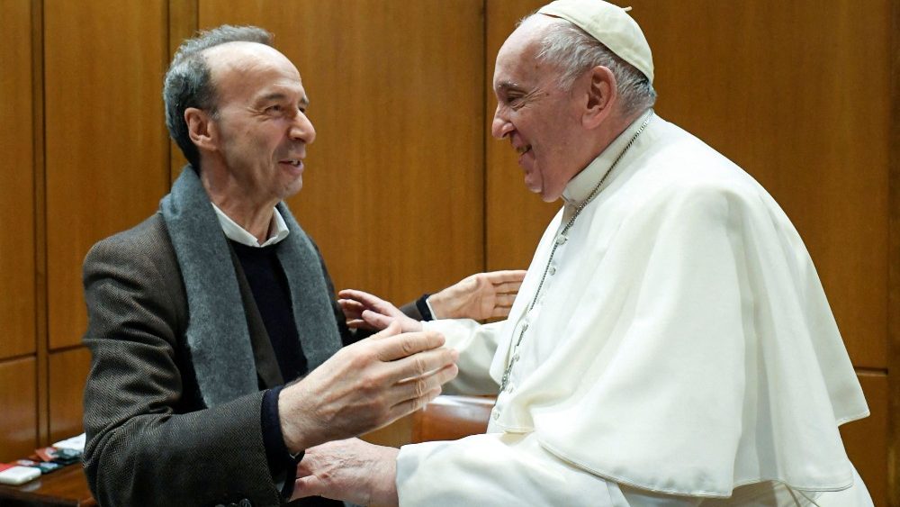 FILE PHOTO: Pope Francis private audience with Italian actor Roberto Benigni