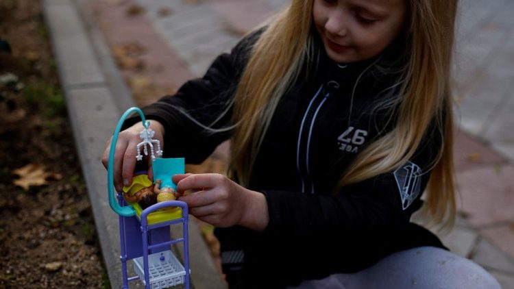 Una bambina in Ucraina