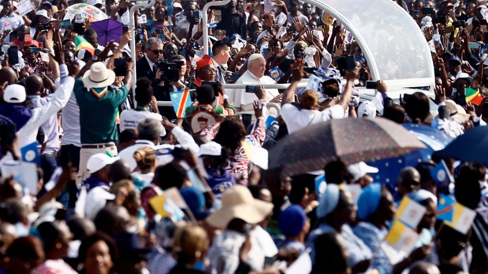 Удзельнікі святой Імшы ў Кіншасе