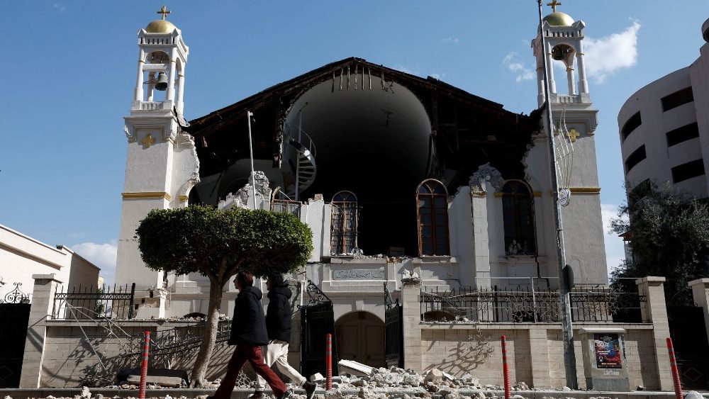Les ruines de la cathédrale latine d'Alexandrette, en Turquie, le 11 février 2023. 