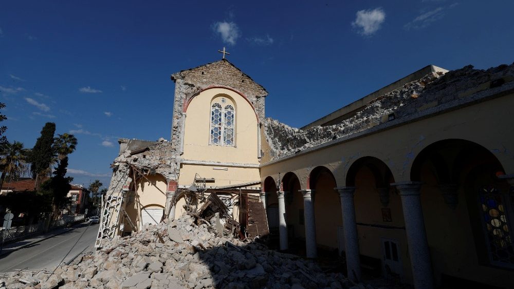 Les ruines de la cathédrale latine d'Alexandrette, en Turquie, le 11 février 2023. 