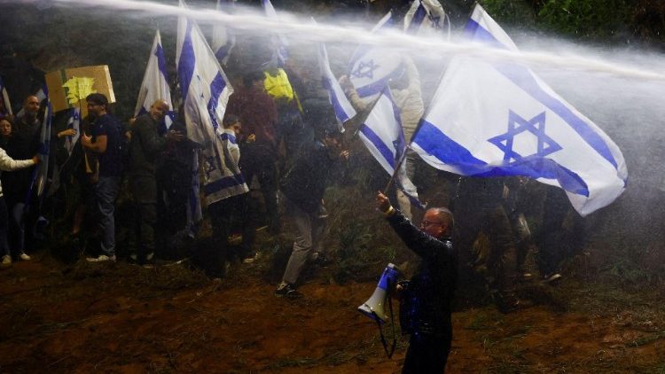 Protests against Israel's judicial overhaul, in Tel Aviv