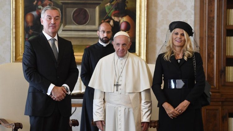 Францішак падчас сустрэчы з Прэзідэнтам Чарнагорыі