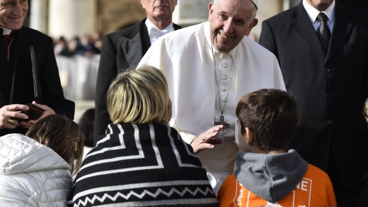 Papst Franziskus bei der Generalaudienz