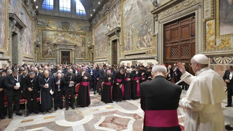 Der Papst mit den Rektoren