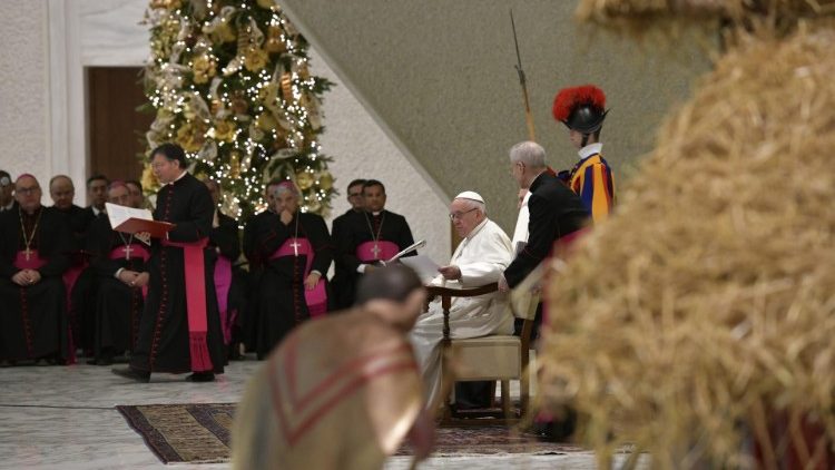 Weihnachtlich: Generalaudienz des Papstes