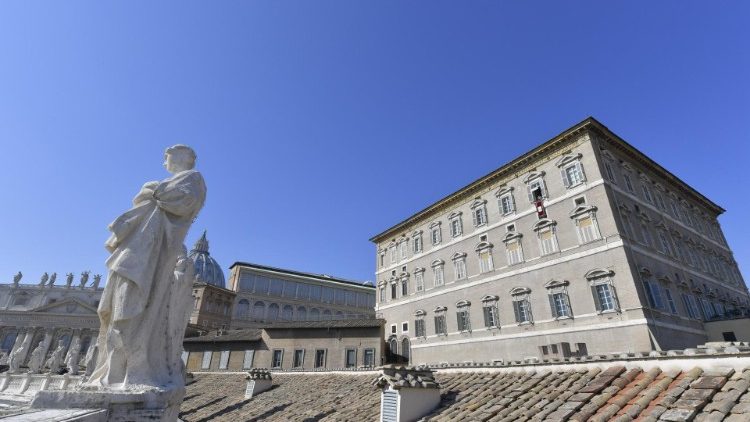 Le Palais apostolique, dimanche 17 février 2019 lors de l'Angélus du Pape François. 