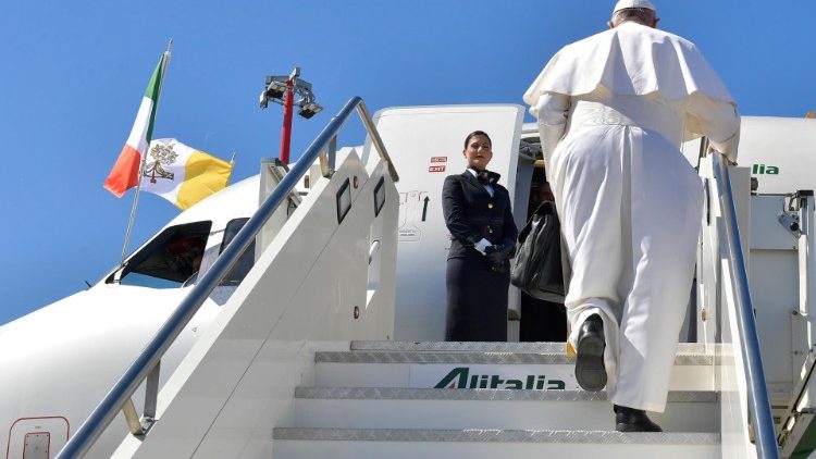 Le Pape François s'envole pour le Maroc, samedi 30 mars 2019. 