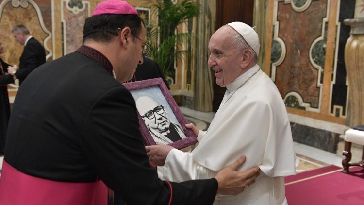 Le Pape François lors de l'audience avec la Fédération biblique catholique