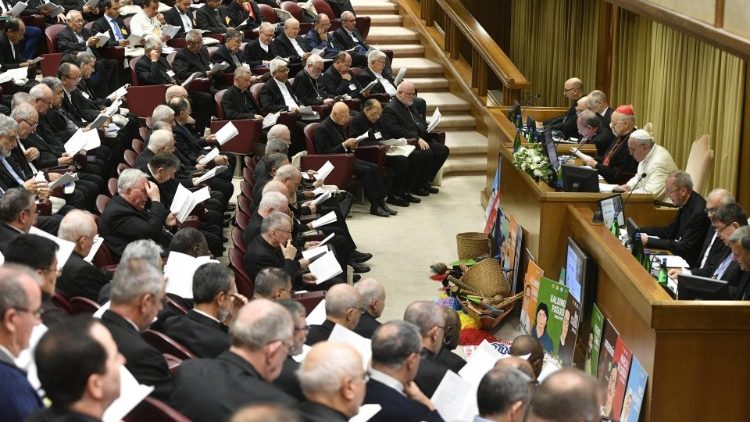 Lavori nell'Aula del Sinodo