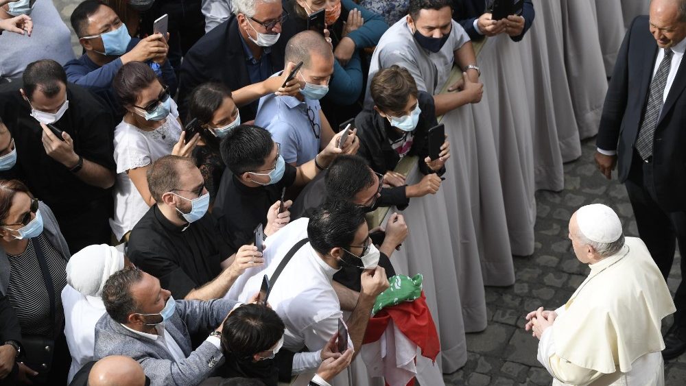 A retomada da Audiência Geral com os fiéis em 2 de setembro de 2020