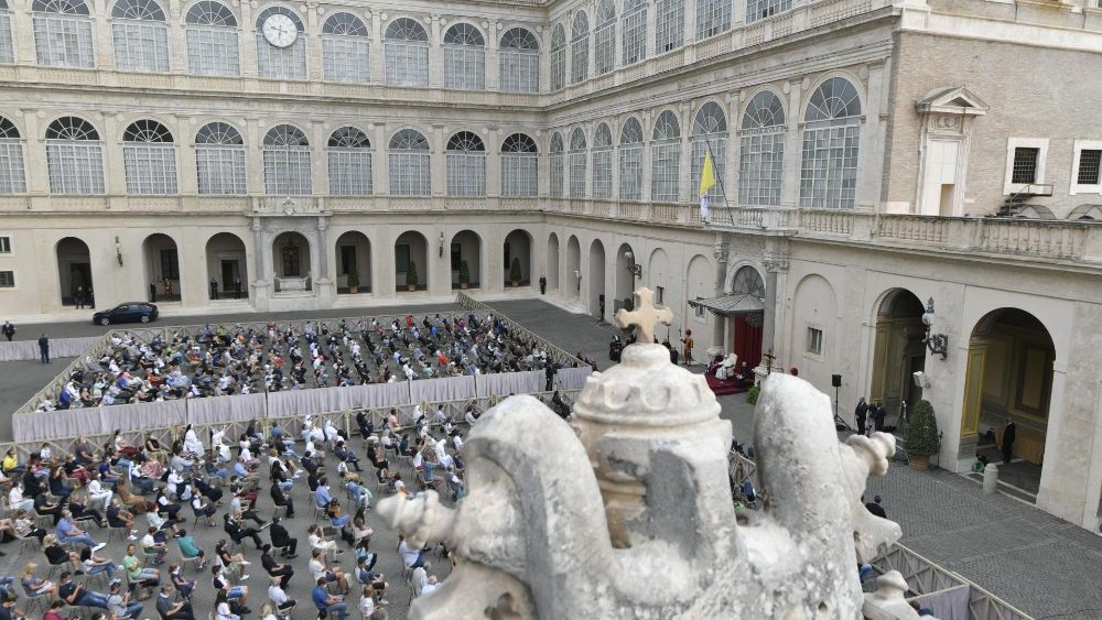 A retomada da Audiência Geral com os fiéis em 2 de setembro de 2020