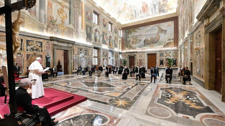 Audience acvec les étudiants du “Theologisches Studienjahr” de l’Abbaye bénédictine de la dormition 