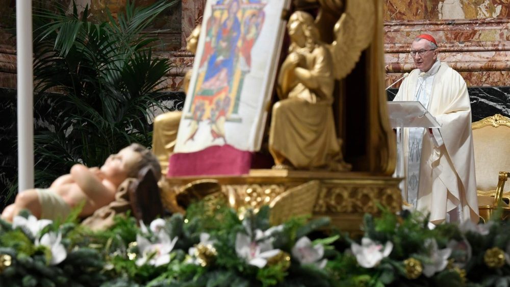 Kardinal Parolin zelebriert die Heilige Messe am Neujahrstag im Petersdom