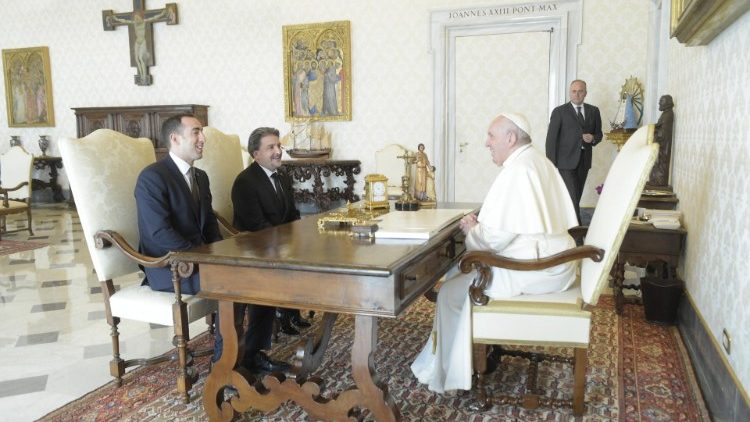 Папа падчас сустрэчы з Капітанамі-рэгентамі Сан-Марына