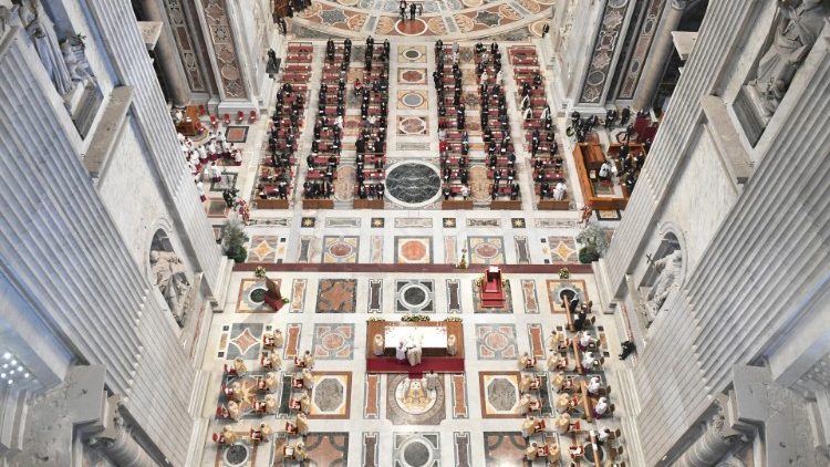 A view of the Basilica during the Pope's Mass