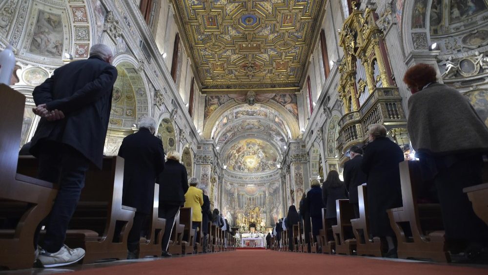 Missa na Igreja de Santo Espírito, em Sassia, Santuário da Divina Misericórdia