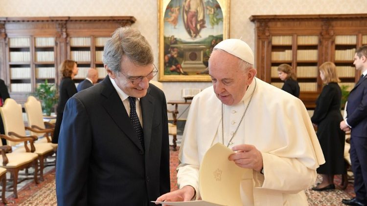 Sassoli würdigte die Enzykliken des Papstes