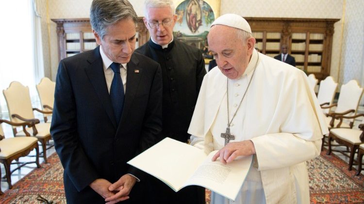 Antony John Blinken und Papst Franziskus