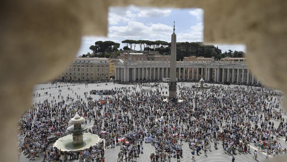 Der Petersplatz an diesem zweiten Augustsonntag