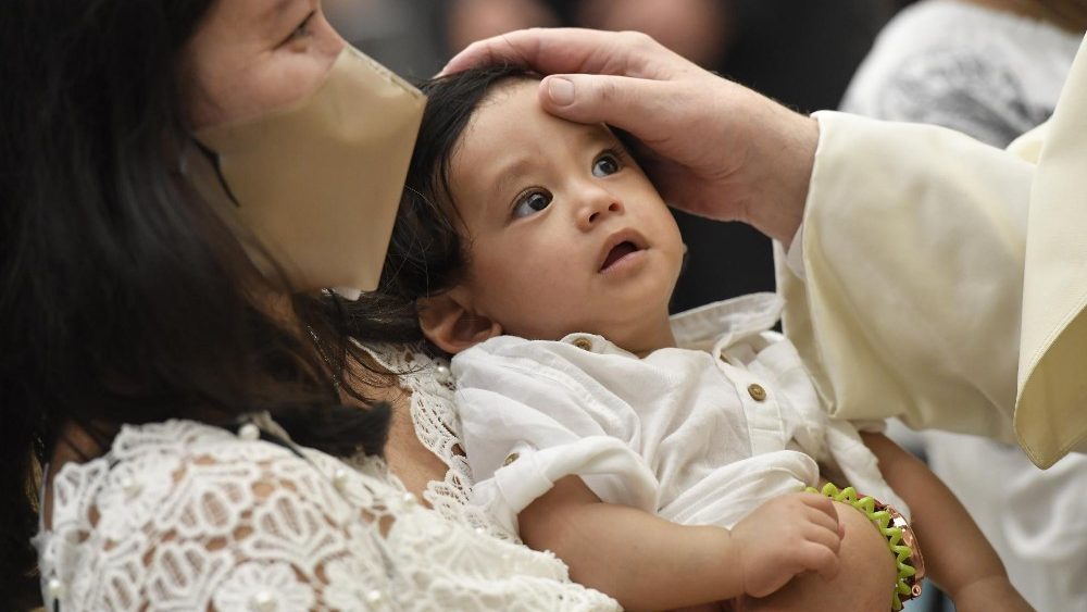 Am Rande der Generalaudienz mit Papst Franziskus