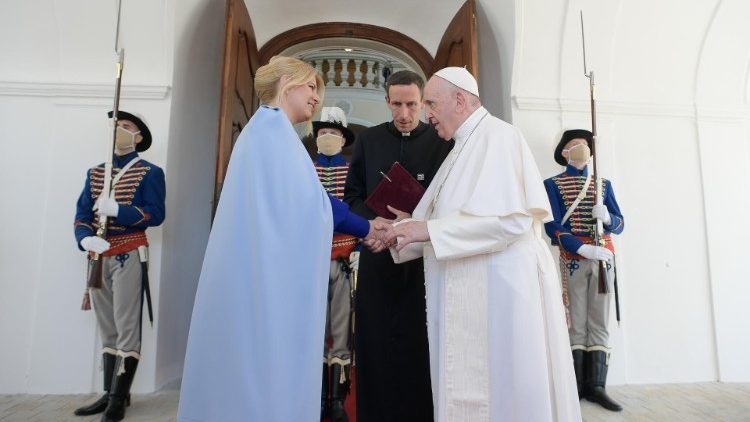 2021.09.13 Viaggio Apostolico a Budapest e Slovacchia Incontro con le autorità e il Corpo Diplomatico