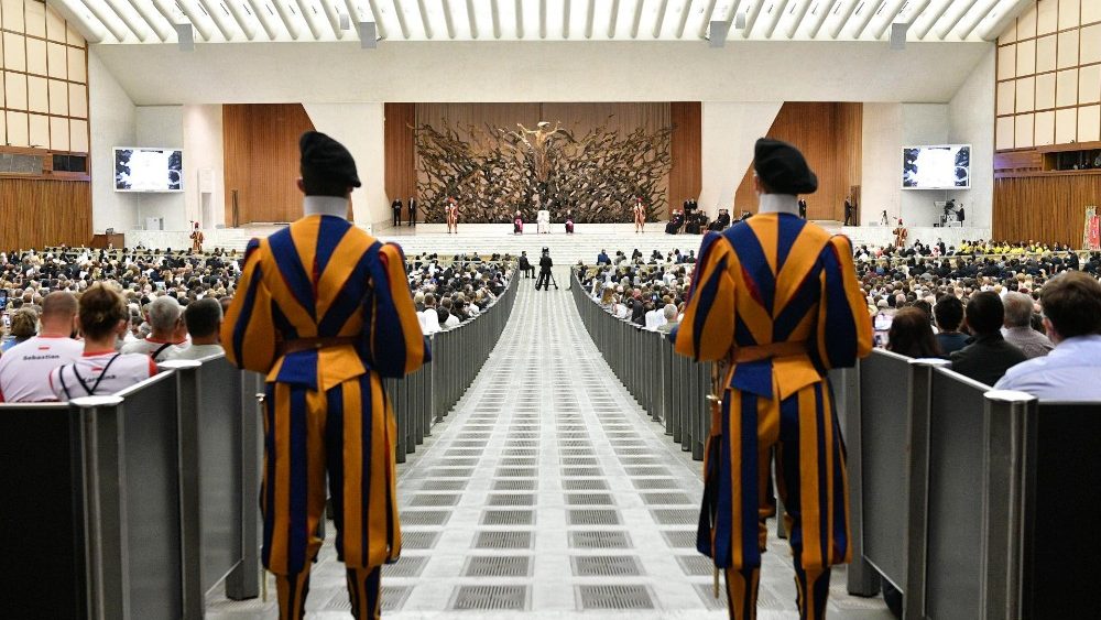 Záber z generálnej audiencie 22. septembra 2021