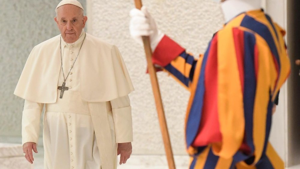 Záber z generálnej audiencie 22. septembra 2021