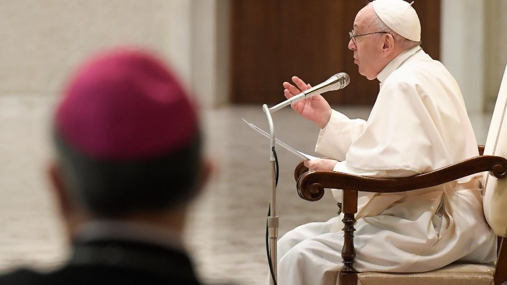 Záber z generálnej audiencie 22. septembra 2021