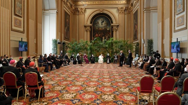 Eine Momentaufnahme vom Treffen im Vatikan an diesem Montag