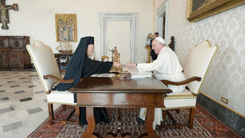 Ekumenický patriarcha Bartolomej na audiencii