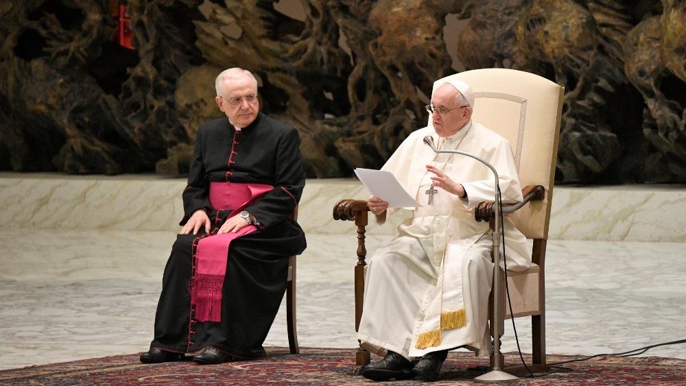 Záber z generálnej audiencie 3. novembra 2021