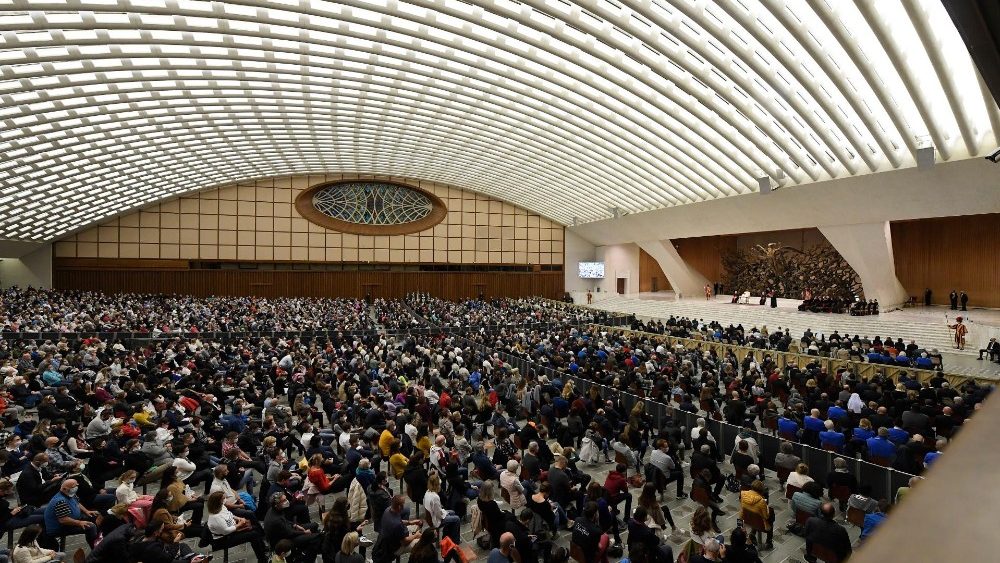 Záber z generálnej audiencie 3. novembra 2021