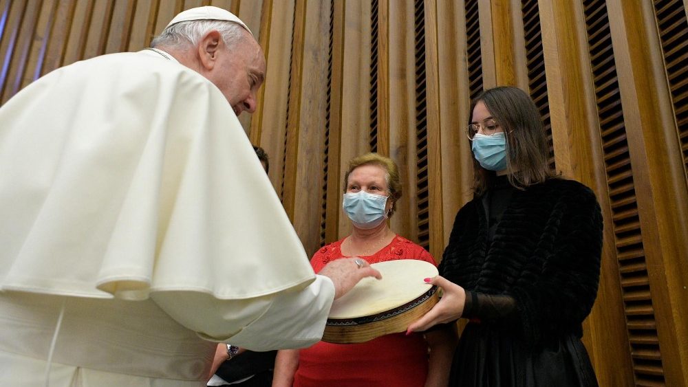 Záber z generálnej audiencie 3. novembra 2021