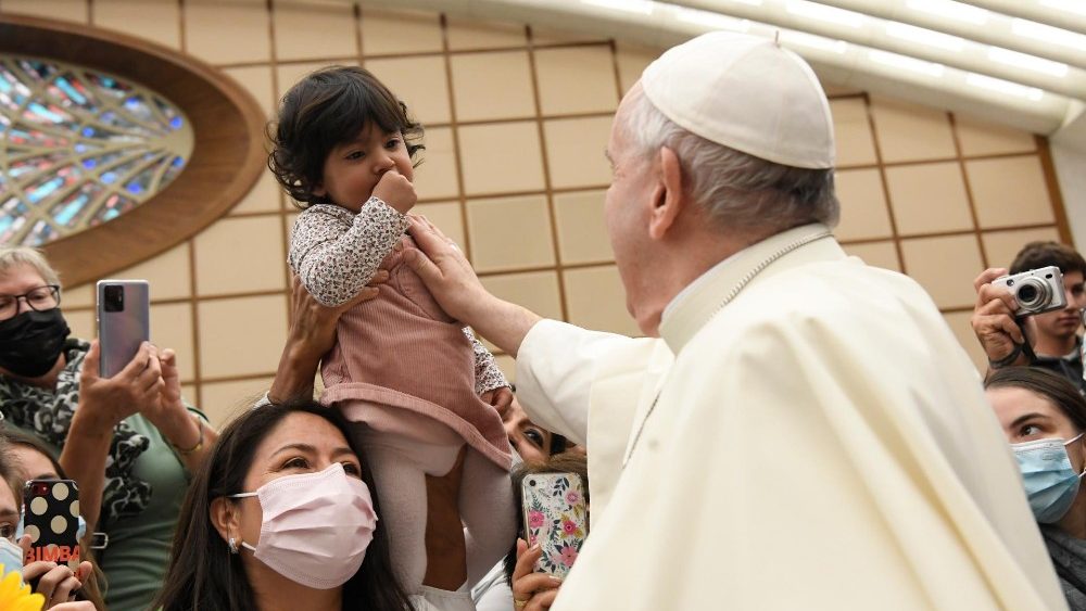 Záber z generálnej audiencie 3. novembra 2021