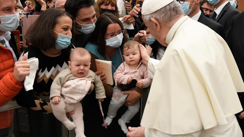 Záber z generálnej audiencie 3. novembra 2021