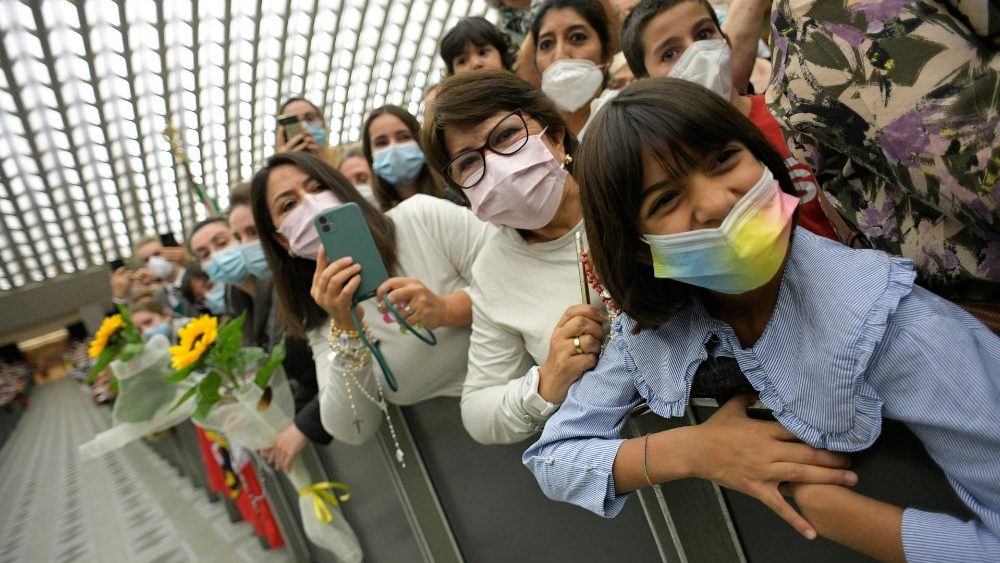 Záber z generálnej audiencie 3. novembra 2021