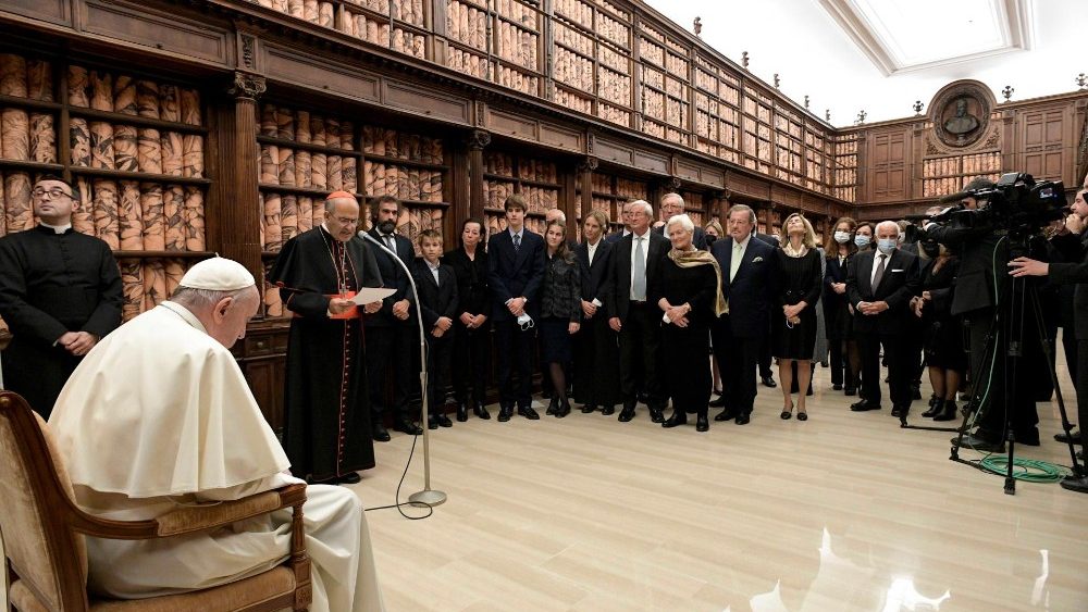 Inauguração da Sala Expositiva da Biblioteca Apostólica Vaticana 05.11.2021 (Vatican Media)