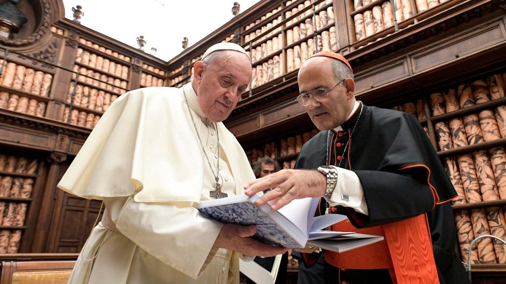 Inauguração da Sala Expositiva da Biblioteca Apostólica Vaticana 05.11.2021 (Vatican Media)
