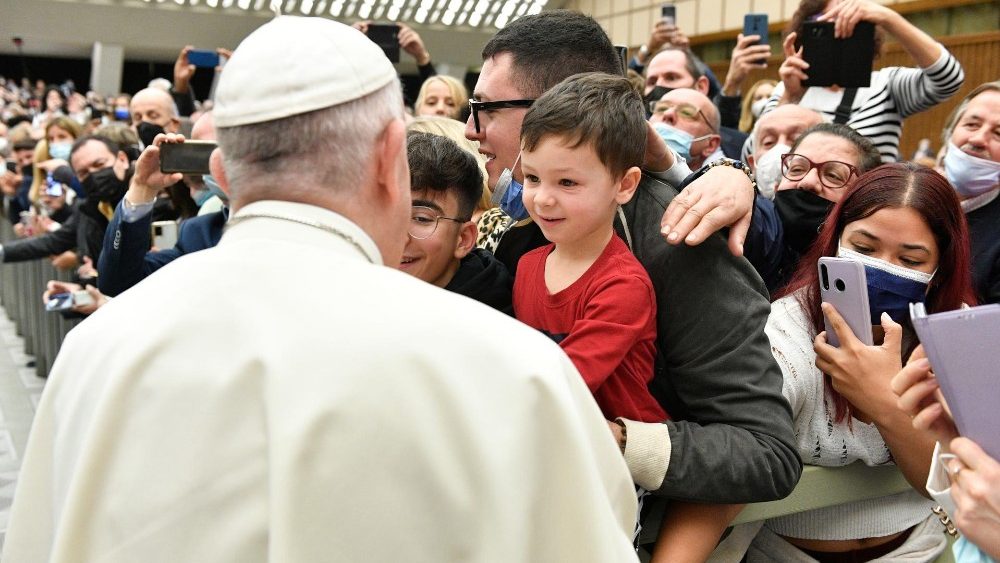 Záber z generálnej audiencie 10. novembra 2021