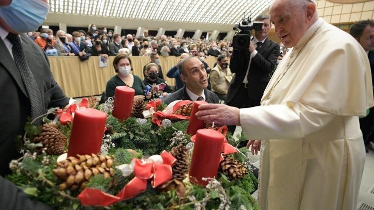 O Papa Francisco na Audiência Geral desta quarta-feira na Sala Paulo VI