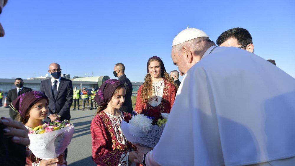 Прывітанне Святога Айца на Кіпры