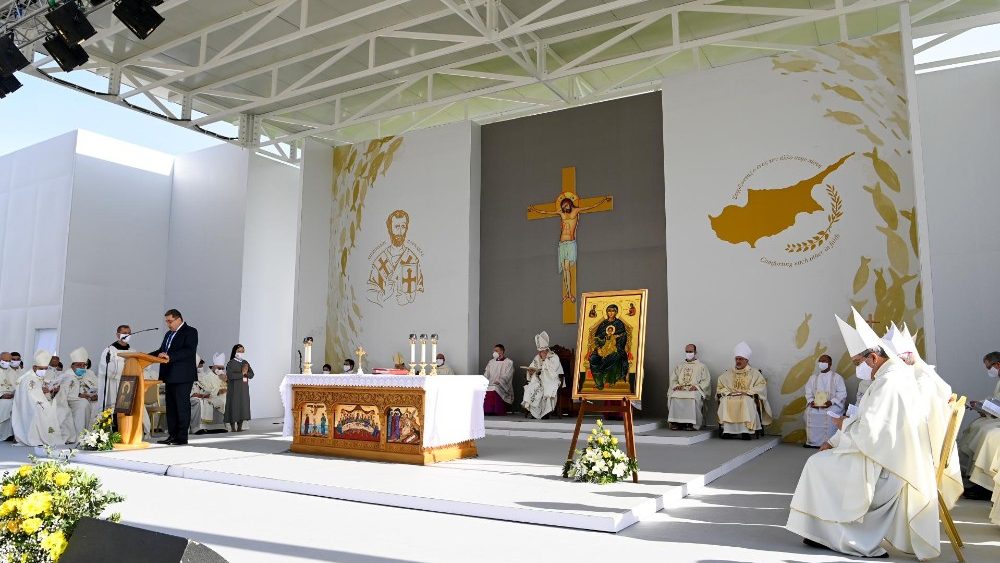 Záber zo svätej omše v Nikózii