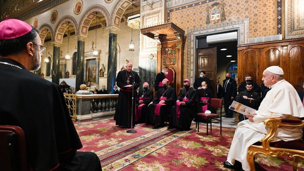 Папа Франциск на встрече с католическим духовенством Греции (4 декабря 2021 г.)
