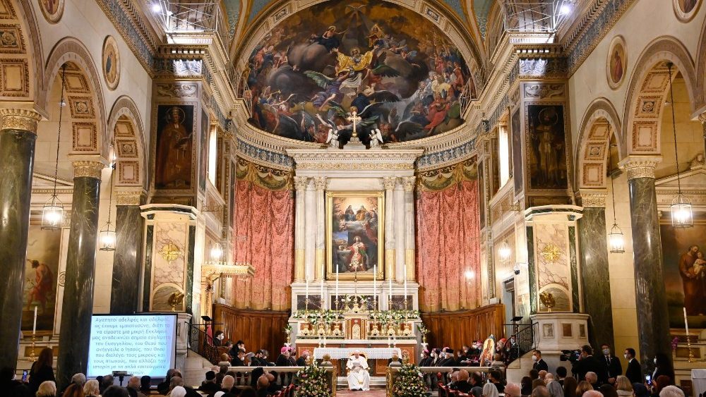 Папа Франциск на встрече с католическим духовенством Греции (4 декабря 2021 г.)